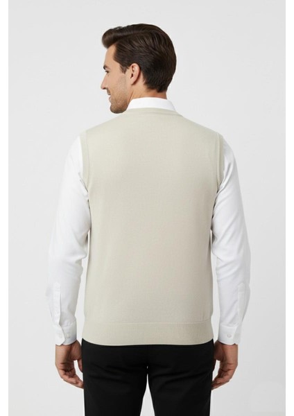 Erkek V Yaka Süveter Çelik Örgü Regular Kalıp BGL-ST04840 modelleri