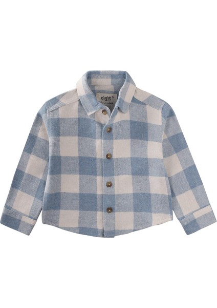 Oduncu Gömleği 1-9 Yaş Mavi Ekose