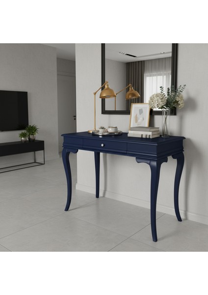 120 cm Masif Rustik Lacivert Dresuar