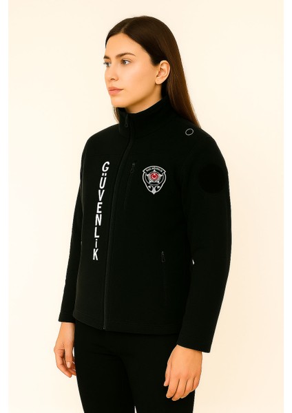 Kalın Kışlık Kadın Göğüsten Cepli Önden Yazılı Nakış Işlemeli Özel Güvenlik Poları fiyatları