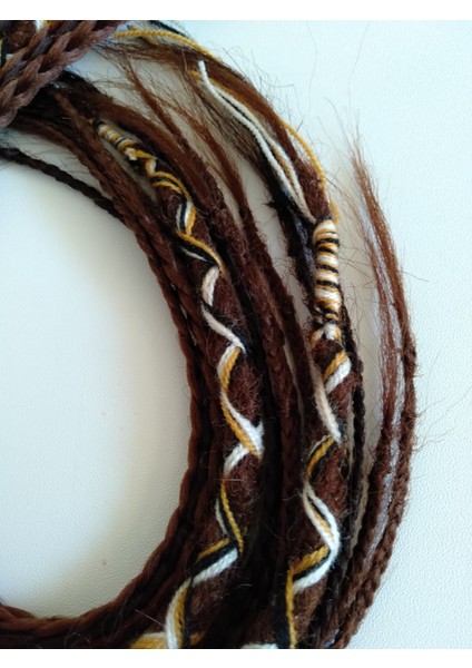 Ikili Kumral Renkli Rasta Örgü Saç Tokası modelleri