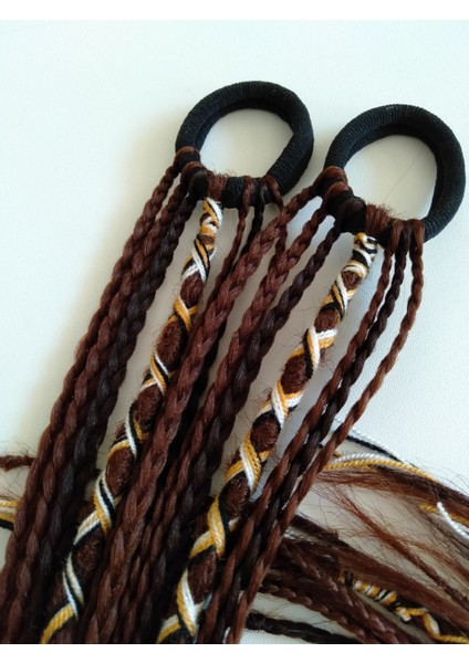 Ikili Kumral Renkli Rasta Örgü Saç Tokası fırsatları