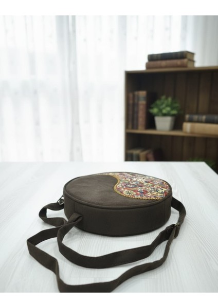 Otantik Mozaik Desen Kadife Yuvarlak Kadın Çantası modelleri