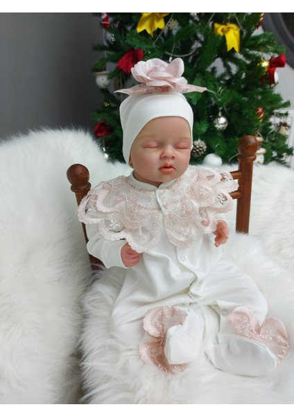 Pudra Gül Detaylı Kız Bebek Hastane Çıkışı,tulum Seti,mevlüt Seti fırsatları