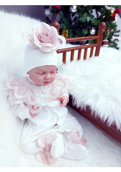 Pudra Gül Detaylı Kız Bebek Hastane Çıkışı,tulum Seti,mevlüt Seti indirimleri