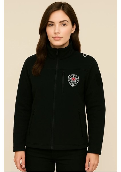 Nakış Işlemeli Kadın Göğüsten Cepli Kalın Kışlık Özel Güvenlik Polar modelleri