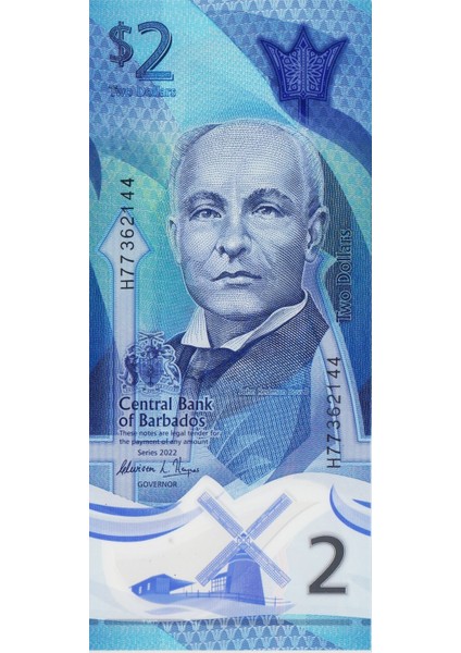Barbados 2 Dolar 2022 Polymer. Değirmen Temalı Çil. fiyatları