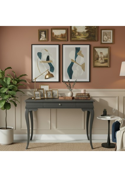 120 cm Masif Rustik Antrasit Dresuar