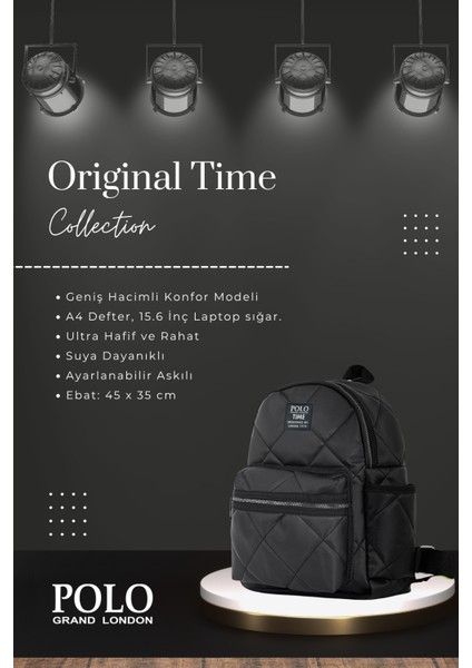 Orijinal Kadın Polo Collection Geniş Hacimli 4 Bölmeli Seyahat Okul Spor Günlük Comfort Sırt Çantası modelleri