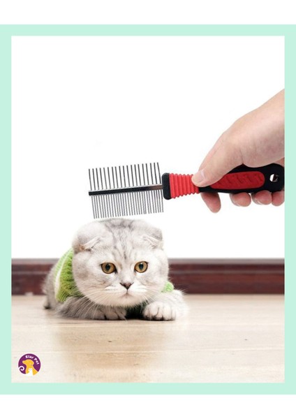 Çift Taraflı Kıtık Açıcı Kedi ve Köpek Tarağı indirimleri