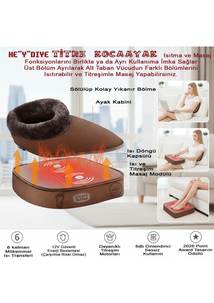 Titre Koca Ayak Elektronik 2 Si 1 Arada Ayak Isıtıcılı ve Titreşimli Masaj Botu fiyatları