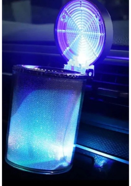 Araç İçi Oto Kokusuz Küllük RGB Işıklı Kapaklı modelleri