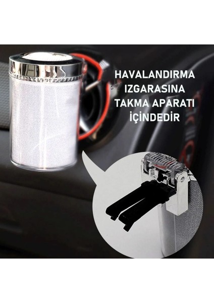 Araç İçi Oto Kokusuz Küllük RGB Işıklı Kapaklı fırsatları