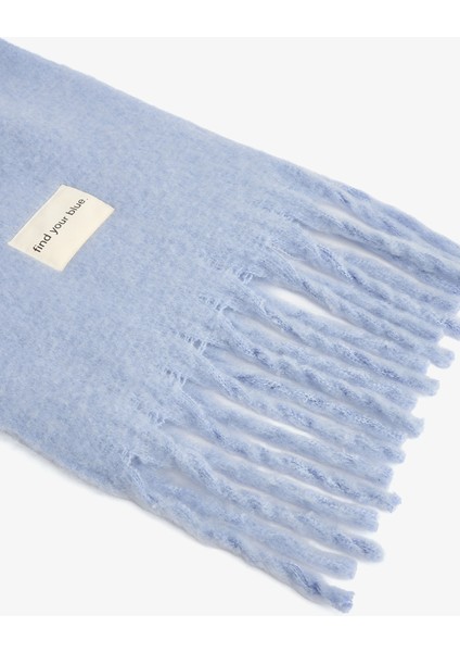 Açık Mavi Pera Yumuşak Dokulu Atkı fırsatları