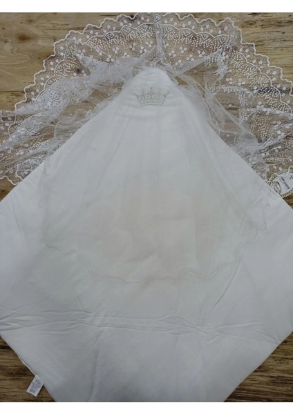 Yenidoğan Sahra Taç Lucky Baby Nakışlı Kumru Kundak Bebek Battaniyesi Ekru fiyatları