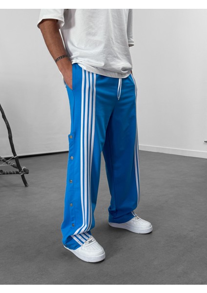 Şeritli Mavi Erkek Baggy Pantolon COC1061 modelleri