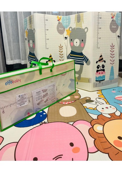 We Are Friends - Katlanabilir - Extra Large - Çift Yönlü - Oyun Halısı ve Matı 150X180X1 (Taşıma Çantası Hediyeli)