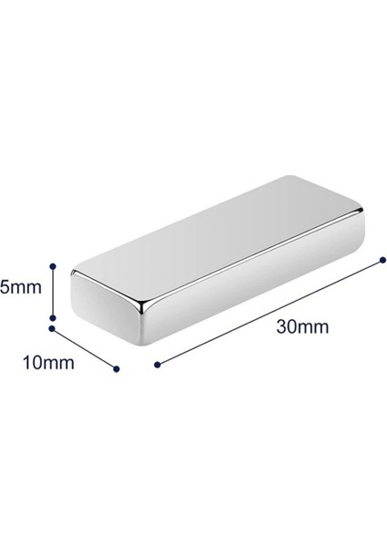 2 Adet Neodyum Mıknatıs Boy: 30MM En: 10MM Kalınlık: 5mm [30X10X5] Ndfeb Güçlü Mıknatıs fiyatları