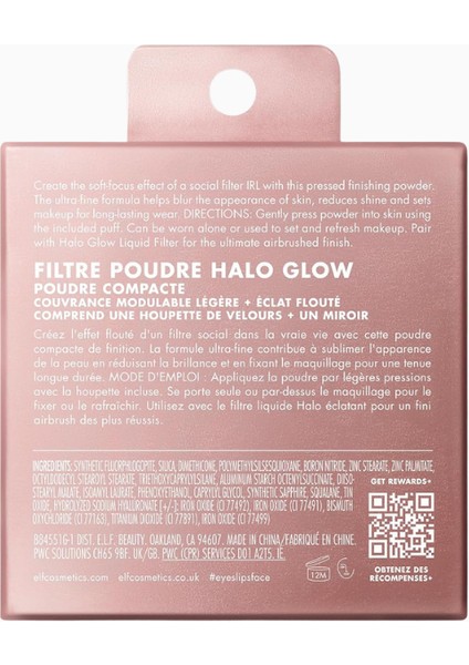 Halo Glow Powder Filtre Preslenmiş Bitirme Pudrası ve Gözenek Iyileştirici fiyatları