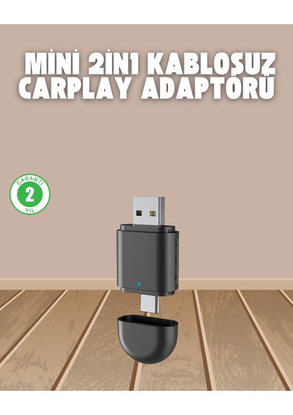 Kablosuz Carplay Adaptörü – Usb-A & Type-C Uyumlu Hızlı Bağlantı Cihazı - ?00?90E0-7G5500
