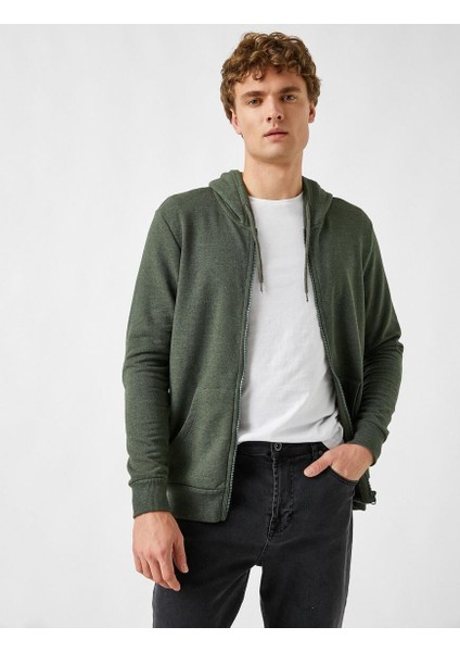 Ltb Vınee Fermuarlı Hırka Sweatshirt Kapüşonlu