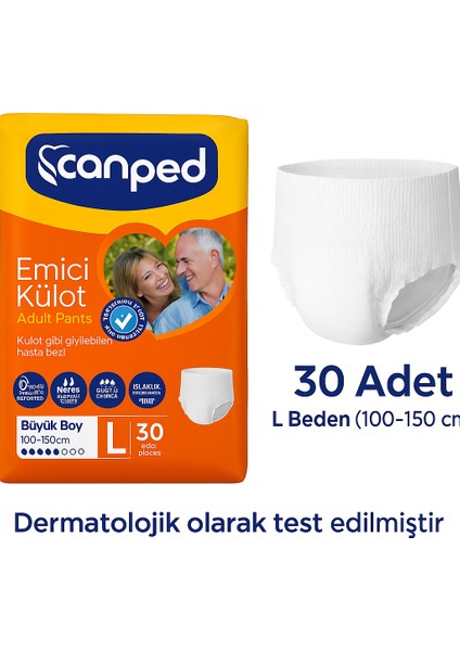 Emici Külot L-M 30 Adet – Yetişkin Hasta Bezi