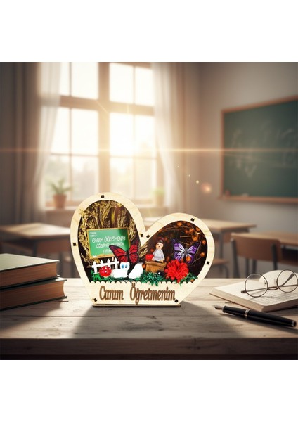 Kalp Saksı Teraryum - Öğretmenler Günü Hediyesi fiyatları