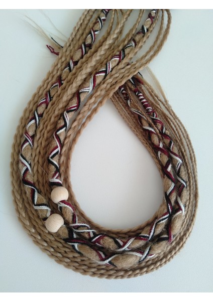 Ikili Karamel ve Bal Köpüğü Renkli Rasta Örgü Saç Tokası modelleri