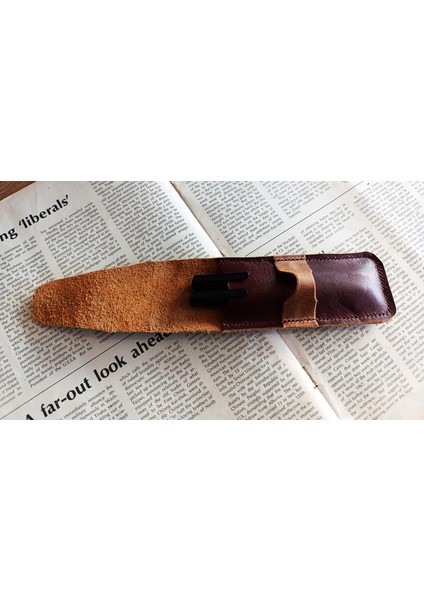 Hakiki Deri El Emeği Özel Kalemleriniz Için Kalemlik Kalem Kutu 27 x 6 cm NLU45 modelleri