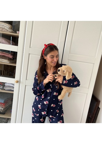 - Teddy Lacivert Ayıcık Kadın Pijama Takımı fiyatları