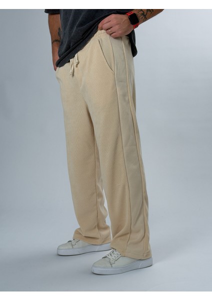 Oversize Bej Erkek Baggy Pantolon COC2546 fiyatları