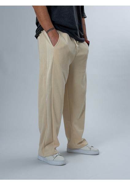 Oversize Bej Erkek Baggy Pantolon COC2546 modelleri