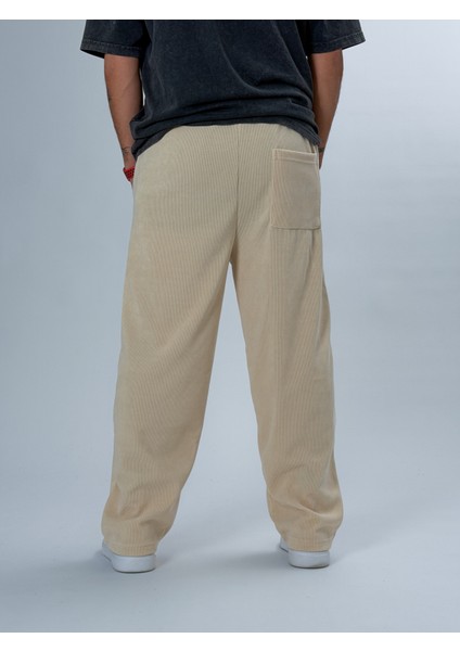 Oversize Bej Erkek Baggy Pantolon COC2546 fırsatları