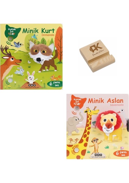 Yapı Kredi Kuklalı Sesli Kitap Minik Kurt ve Aslan 6 Farklı Ses + Telefon Standı