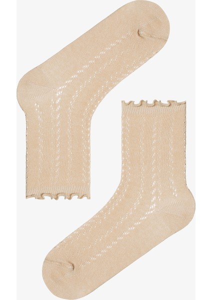 3 Çift Pamuklu Fırfırlı Soket Çorap modelleri