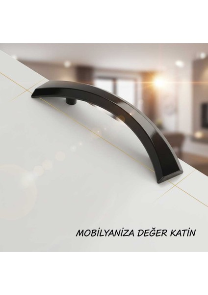 Köprü Kulp 96 mm (Siyah) Mutfak Mobilya Yatak Odasu Genç ve Çocuk Odası Dolap Kulpu modelleri