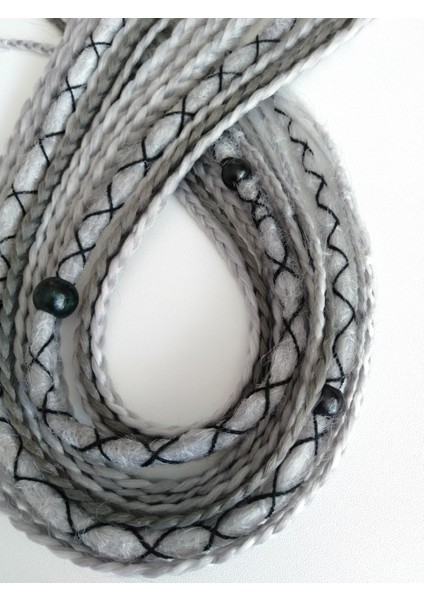 Ikili Gri Renkli Rasta Örgü Saç Tokası modelleri