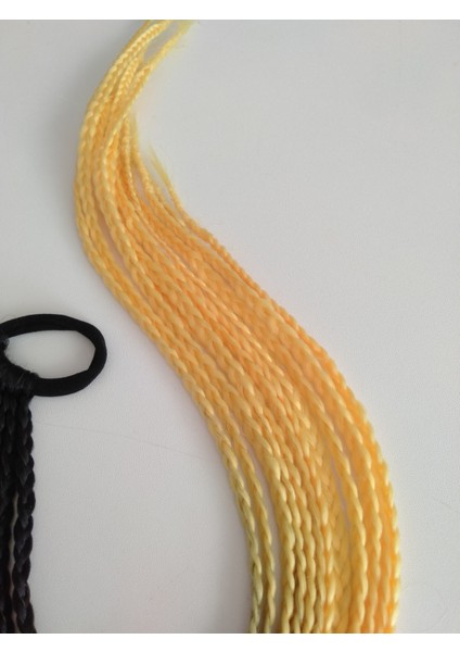 Siyah-Sarı Geçişli Örgü Saç Tokası fırsatları