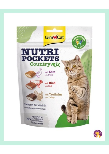 Nutri Pockets Country Mix Multivitaminli Kedi Ödül Maması 150 gr
