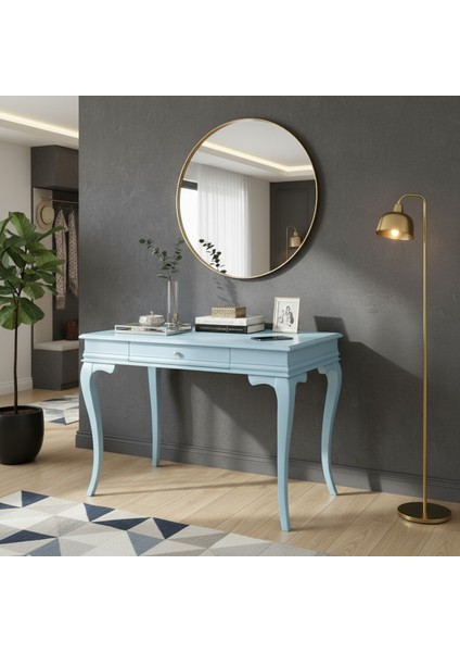 120 cm Masif Rustik Mavi Dresuar