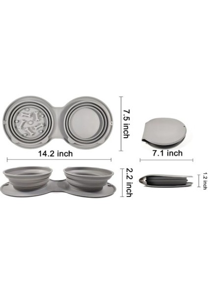 Mikopet Katlanabilir Ikili Mama ve Su Kabı indirimleri