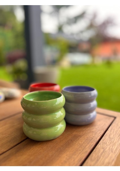 Seramik Kulpsuz Mug- Yeşil