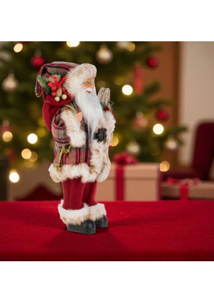 Yılbaşı Noel Baba Büyük Boy Oyuncak Yeni 2026 24X18X45CM Kızaklı Kemerli fiyatları