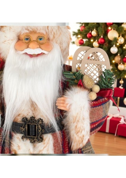 Yılbaşı Noel Baba Büyük Boy Oyuncak Yeni 2026 24X18X45CM Kızaklı Kemerli modelleri