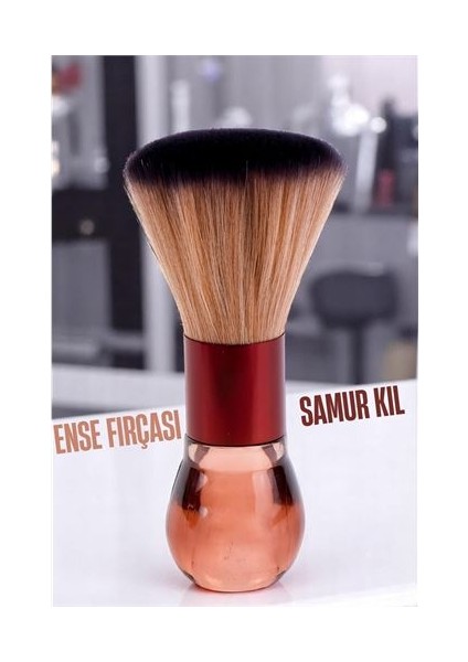 Winwinstore Samur Berber Ense Fırçası Saç Temizleme Fırçası - Berber Temizlik Fırçası- Kuaför Berber Malzemesi