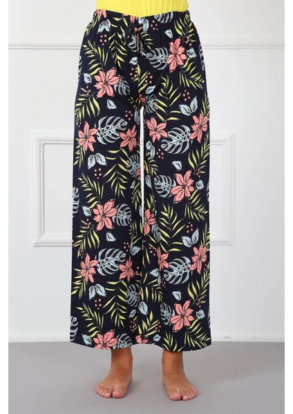 - Bayan Penye Bol Paça Pantolon Lacivert fiyatları