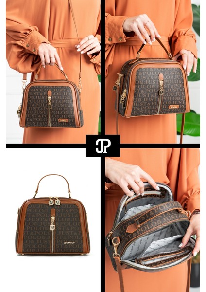Orijinal Just Polo Collection Lüks Yumuşak Deri Ayarlanabilir Çapraz Askılı Şık El ve Omuz Çantası fiyatları