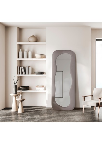 Pera Dalgalı Çerçeveli 170X65 cm Oval Boy Aynası