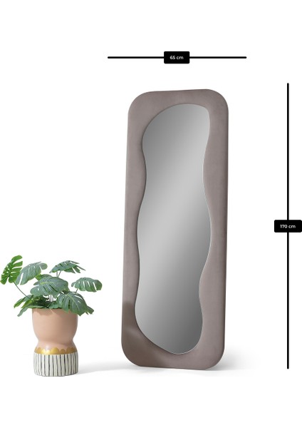 Pera Dalgalı Çerçeveli 170X65 cm Oval Boy Aynası