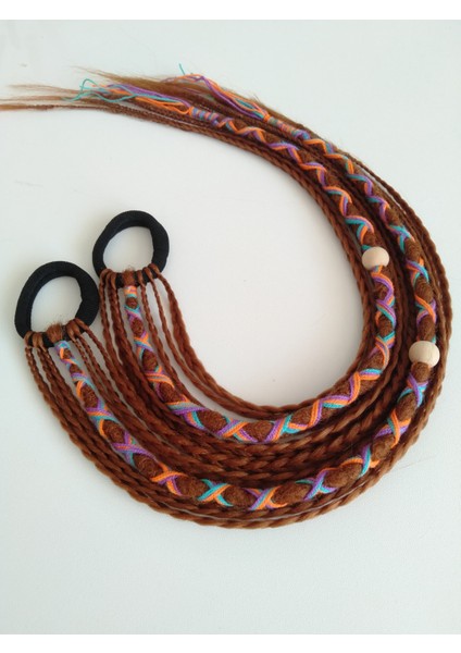 Ikili Bakır Renkli Rasta Örgü Saç Tokası fiyatları